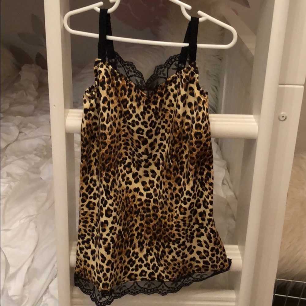 Girls custom leopard slip dress